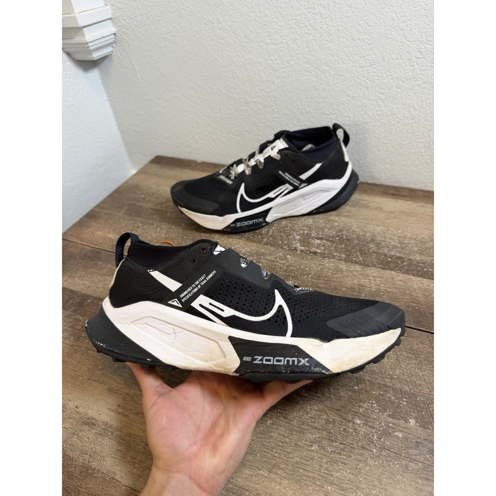 Nike ZoomX Zegama Trail Men's 12.5 Black White Running Shoes DH0623-001
